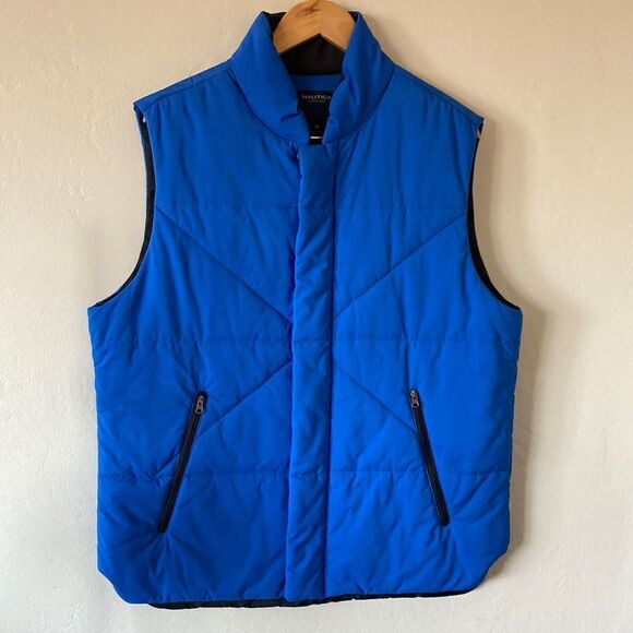 New Nautica Men's Quilted Vest Primaloft Crest Blue - Picture 1 of 9